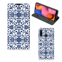 Samsung Galaxy A20s Smart Cover Flower Blue - thumbnail