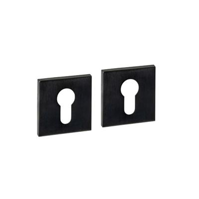 Intersteel Cilinderrozetten verdekt 53x53x6mm PVD Zwart
