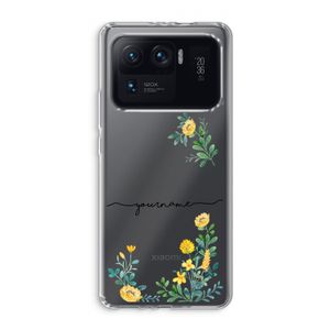 Gele bloemen: Xiaomi Mi 11 Ultra Transparant Hoesje