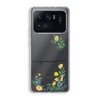 Gele bloemen: Xiaomi Mi 11 Ultra Transparant Hoesje Gele bloemen: Xiaomi Mi 11 Ultra Transparant Hoesje