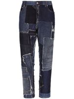 Dolce & Gabbana jean cigarette à design patchwork - Bleu