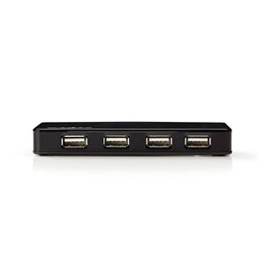 Nedis UHUBU2730BK interface hub USB 2.0 Zwart