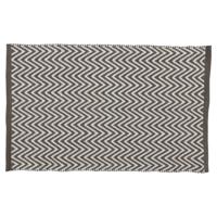 Differnz Devon badmat 100% katoen - geschikt voor vloerverwarming - 50 x 80 cm - grijs/wit