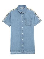 Palm Angels Kids robe en jean à rayures - Bleu