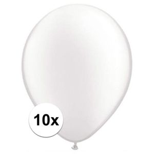 Qualatex ballonnen parel wit 10 stuks