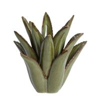 Theelicht Cactus keramiek donker groen L Theelicht Cactus keramiek donker groen L