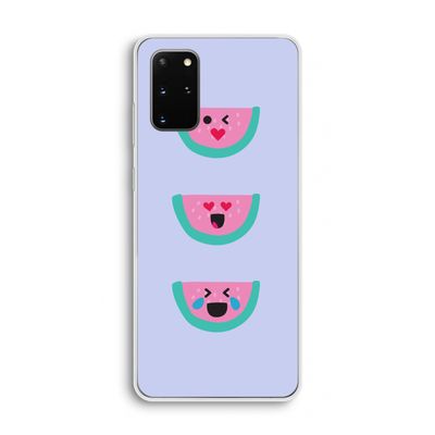 Smiley watermeloen: Samsung Galaxy S20 Plus Transparant Hoesje