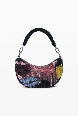 Middelgrote shopper tas met kralen - MATERIAL FINISHES - U