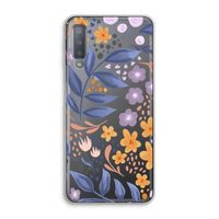 Flowers with blue leaves: Samsung Galaxy A7 (2018) Transparant Hoesje