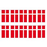 2x Papieren vlaggenlijn Denemarken landen decoratie   -