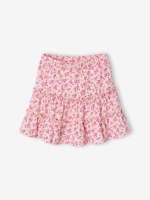Meisjes rok short van jersey lichtroze