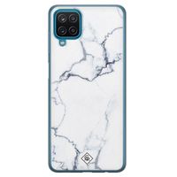 Samsung Galaxy A12 siliconen hoesje - Marmer grijs
