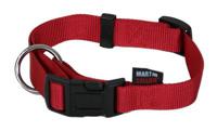 Martin halsband basic nylon rood (45-65X2,5 CM)