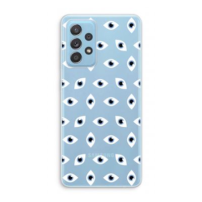 Eyes pattern: Samsung Galaxy A73 Transparant Hoesje