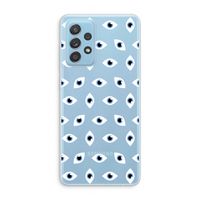 Eyes pattern: Samsung Galaxy A73 Transparant Hoesje