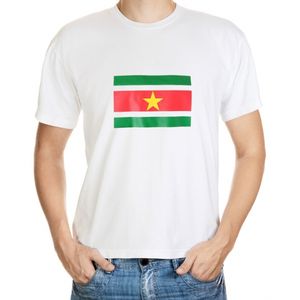 Wit grote maten shirt Suriname