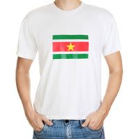 Wit grote maten shirt Suriname