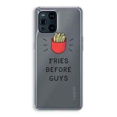 Fries before guys: Oppo Find X3 Pro Transparant Hoesje