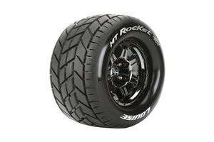 Louise MT-Rocket MFT banden op black/chrome velgen voor 1/8 MT - 1/2 offset