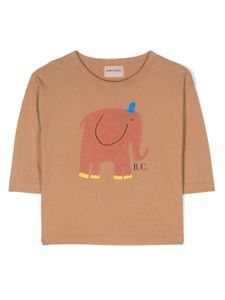 Bobo Choses t-shirt The Elephant en coton biologique - Tons neutres