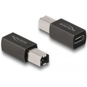 DeLOCK 65839 tussenstuk voor kabels 1 x USB Type-C 1 x USB 2.0 Type-B Antraciet