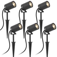 6x Stark Tuinspot Antraciet met Lichtsensor LED