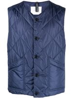 Mackintosh gilet Hig à design matelassé - Bleu