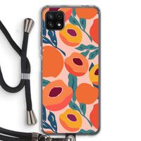Perzik: Samsung Galaxy A22 5G Transparant Hoesje met koord Perzik: Samsung Galaxy A22 5G Transparant Hoesje met koord
