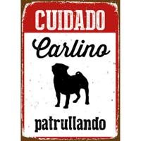 Plaat Magnet & Steel Cuidado Carlino Patrullando 14,8 x 21 cm