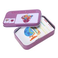 Graph match spel vroege educatieve Montessori speelgoed puzzel kaart cartoon voertuig dierlijke fruit paar matching game