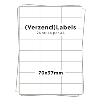 Huismerk 24 stickers per A4 (70x37mm)