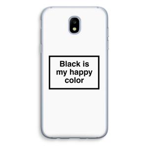 Black is my happy color: Samsung Galaxy J5 (2017) Transparant Hoesje