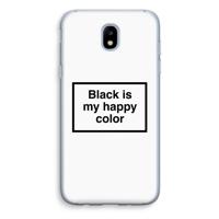 Black is my happy color: Samsung Galaxy J5 (2017) Transparant Hoesje