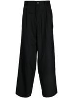 Undercover pleat-detailing straight-leg trousers - Noir - thumbnail