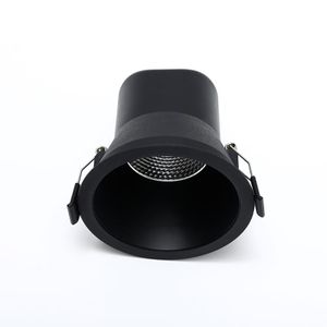 LED inbouwspot zwart 370 lumen 6W 2700K Dimbaar verdiept liggende lichtbron 40° breedstalend 136-179