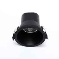 LED inbouwspot zwart 370 lumen 6W 2700K Dimbaar verdiept liggende lichtbron 40° breedstalend 136-179