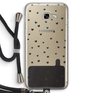 Kleine kattenkopjes: Samsung Galaxy A5 (2017) Transparant Hoesje met koord