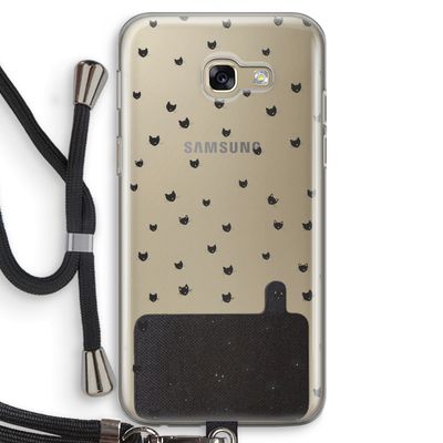 Kleine kattenkopjes: Samsung Galaxy A5 (2017) Transparant Hoesje met koord