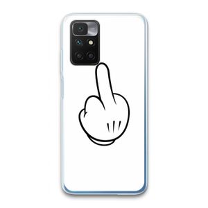 Middle finger white: Xiaomi Redmi 10 Transparant Hoesje
