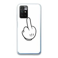 Middle finger white: Xiaomi Redmi 10 Transparant Hoesje