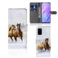 Samsung Galaxy S20 Plus | Telefoonhoesje | Met pasjeshouder | Paarden