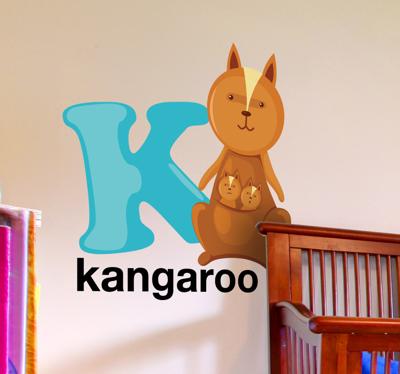 Sticker letter k Kangaroo
