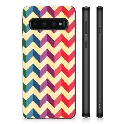 Samsung Galaxy S10 Bumper Case Zigzag Multi Color