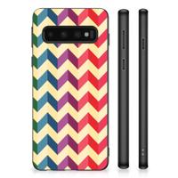 Samsung Galaxy S10 Bumper Case Zigzag Multi Color