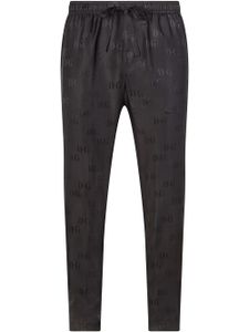 Dolce & Gabbana pantalon de jogging à logo en jacquard - Noir