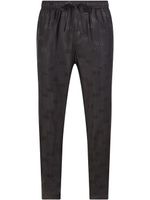 Dolce & Gabbana pantalon de jogging à logo en jacquard - Noir