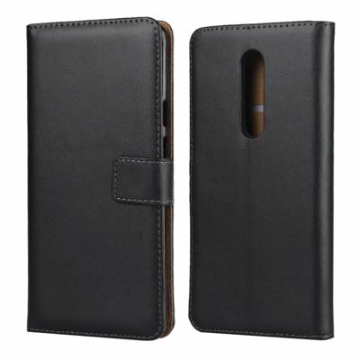 Horizontale Flip lederen case voor OnePlus 7 Pro met magnetische sluiting & houder & kaartsleuf & portemonnee (zwart)