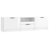 The Living Store TV-meubel - Trendy - Tv-meubel - Afmetingen- 140 x 35 x 40 cm - Kleur- Hoogglans wit