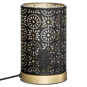 Atmosphera Tafellamp Bohemian - metaal - antraciet - H21 cm - Designlamp