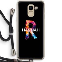 Abstract Spectrum: Samsung Galaxy J6 (2018) Transparant Hoesje met koord